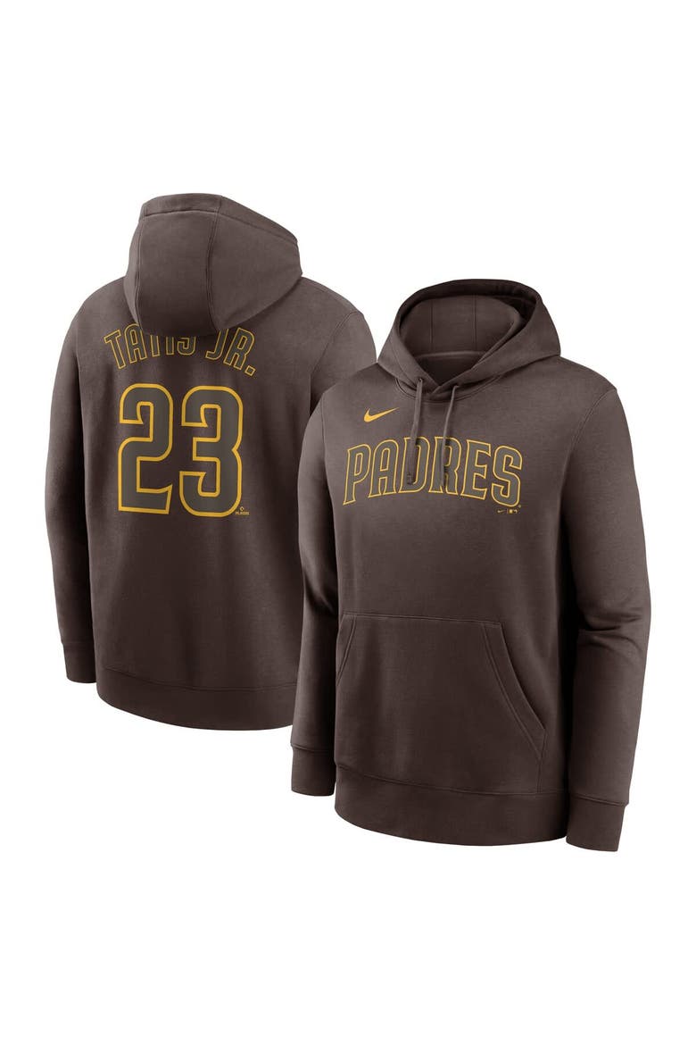 Men's Nike Fernando Tatis Jr. Brown San Diego Padres Player Name & Number Club Fleece Pullover Hoodie, Main, color, Brown
