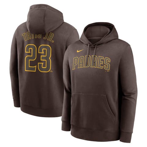 Men's Nike Fernando Tatis Jr. Brown San Diego Padres Player Name & Number Club Fleece Pullover Hoodie