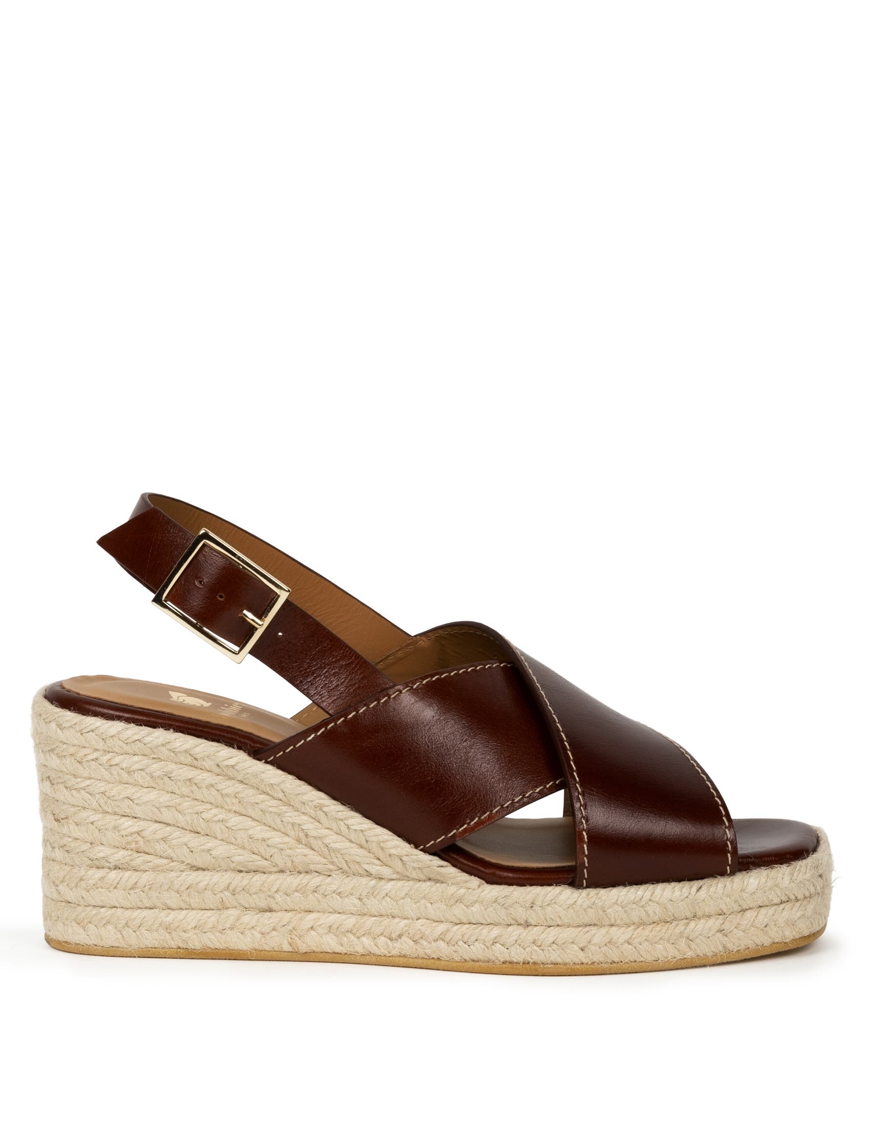 Lucy Espadrille Wedges, Alternate, color, Chestnut