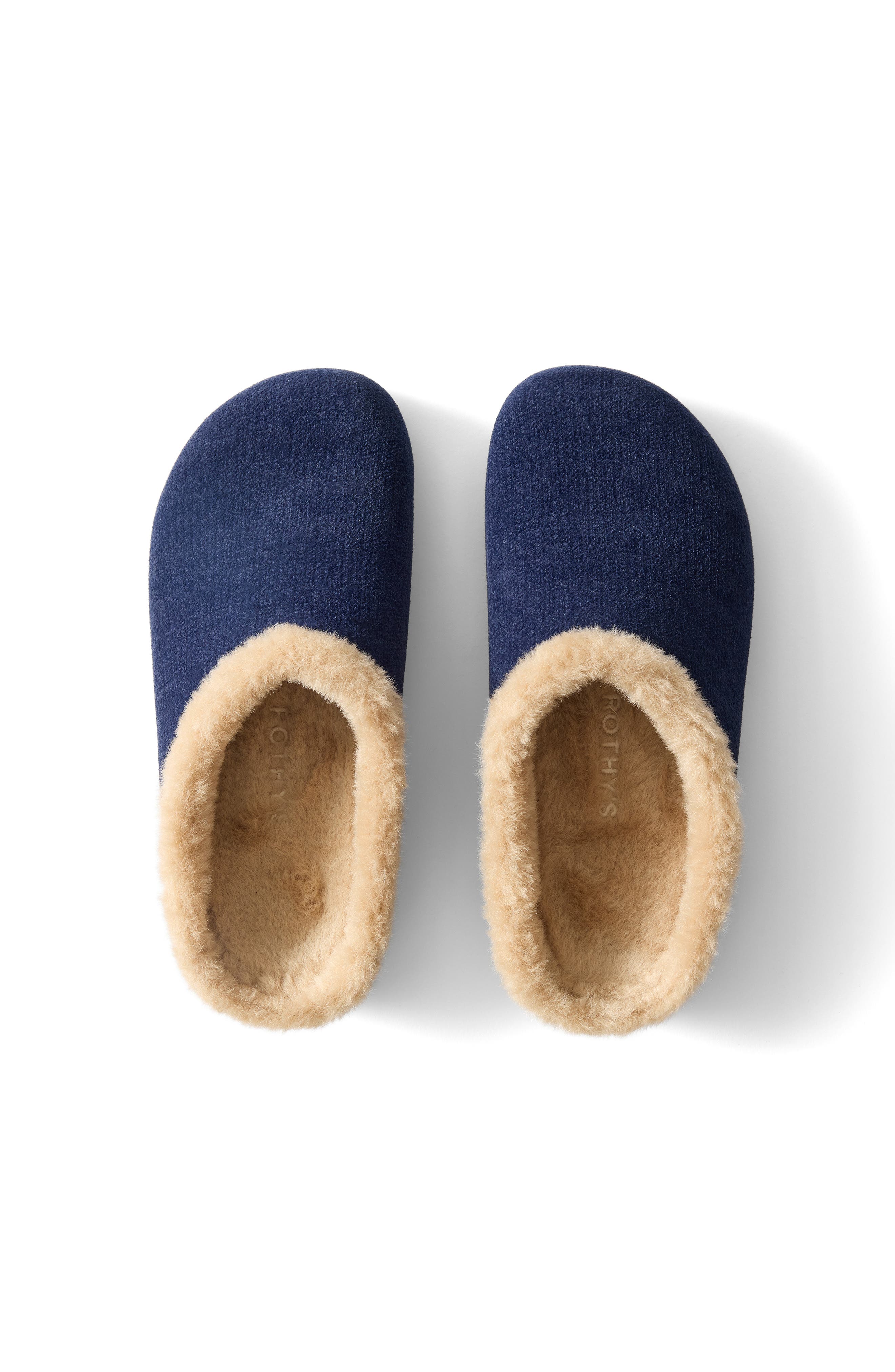 The Revelvet Après Faux Fur Lined Clog, Alternate, color, REVELVET NAVY