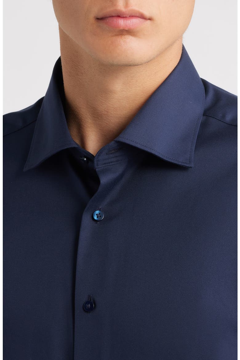 Cover Modern Fit Non-Iron Cotton Cover Shirt, Alternate, color, NAVY