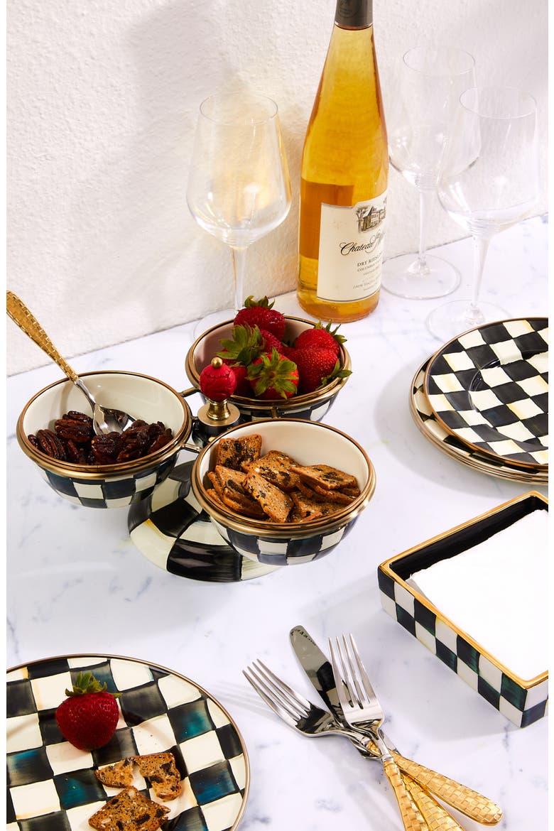 Golden Check 5-Piece Flatware, Alternate, color, GOLD