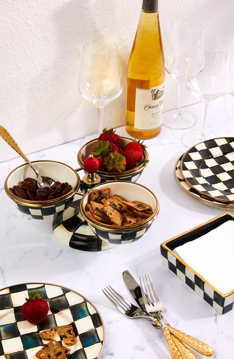 MACKENZIE CHILDS Golden Check 5-Piece Flatware, Alternate, color, Gold