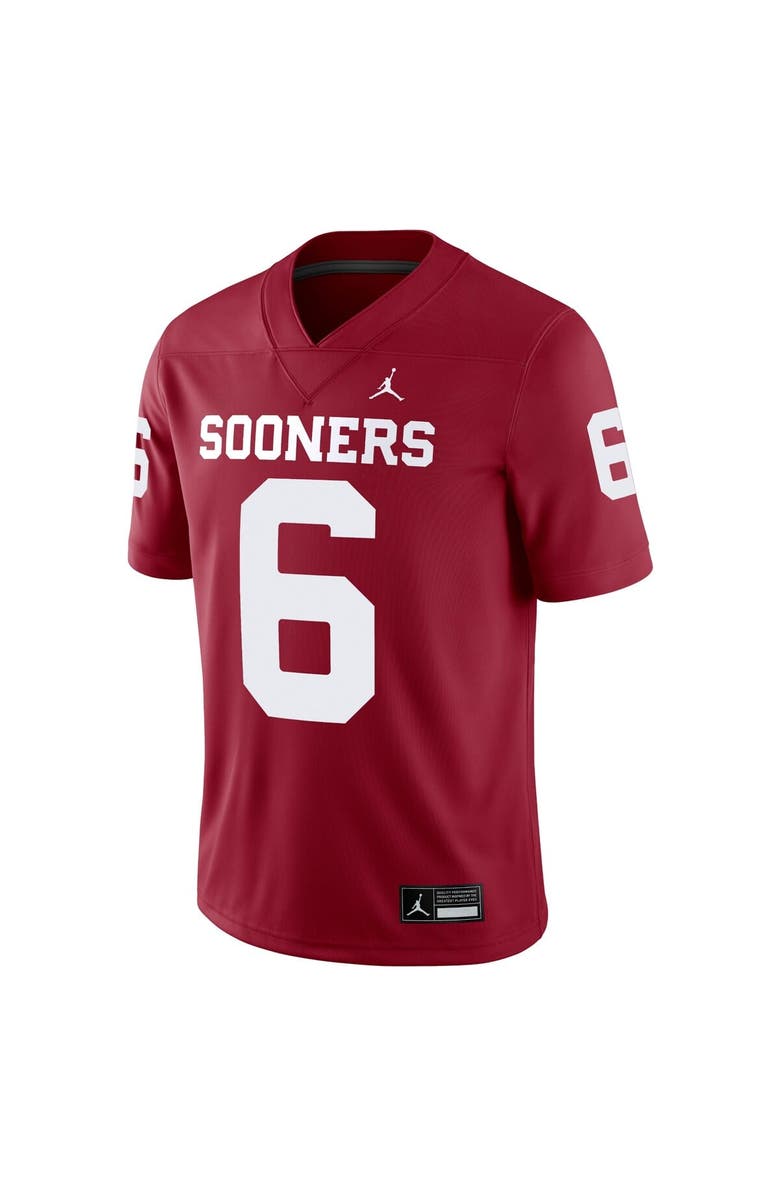 Jordan Brand Men's Jordan Brand Baker Mayfield Crimson Oklahoma Sooners Alumni Player Game Jersey, Alternate, color, 