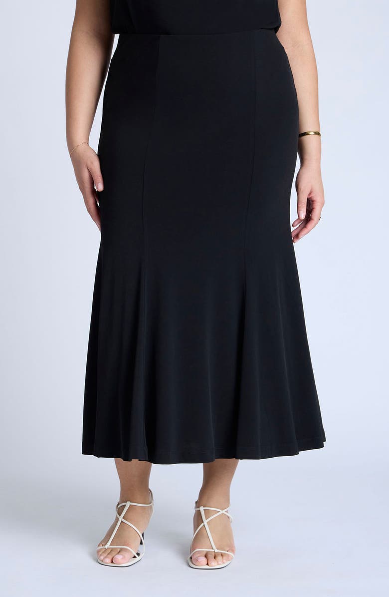 ELOQUII Jersey Midi Trumpet Skirt, Main, color, 