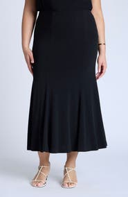 ELOQUII Jersey Midi Trumpet Skirt