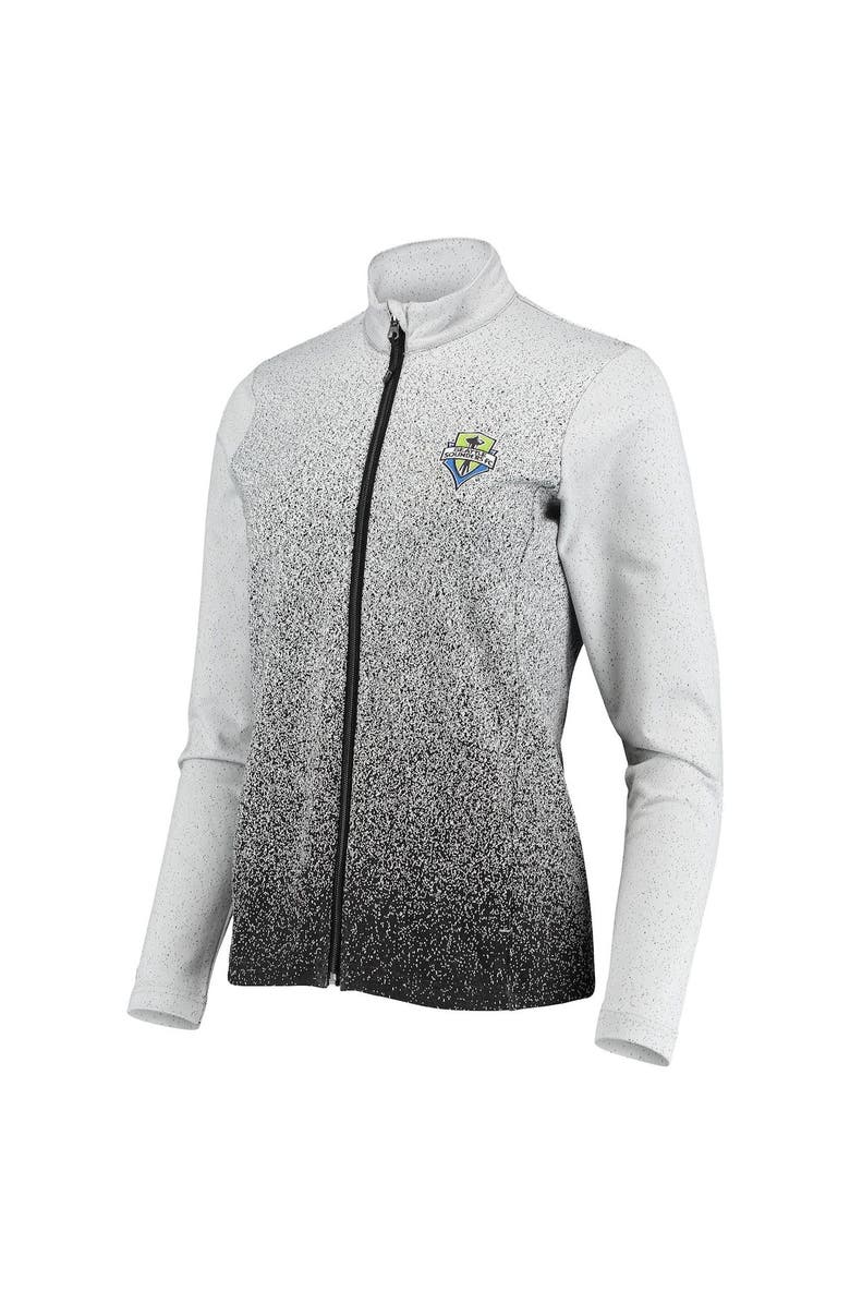 ANTIGUA Women's Antigua White/Black Seattle Sounders FC Guide Full-Zip Jacket, Alternate, color,
