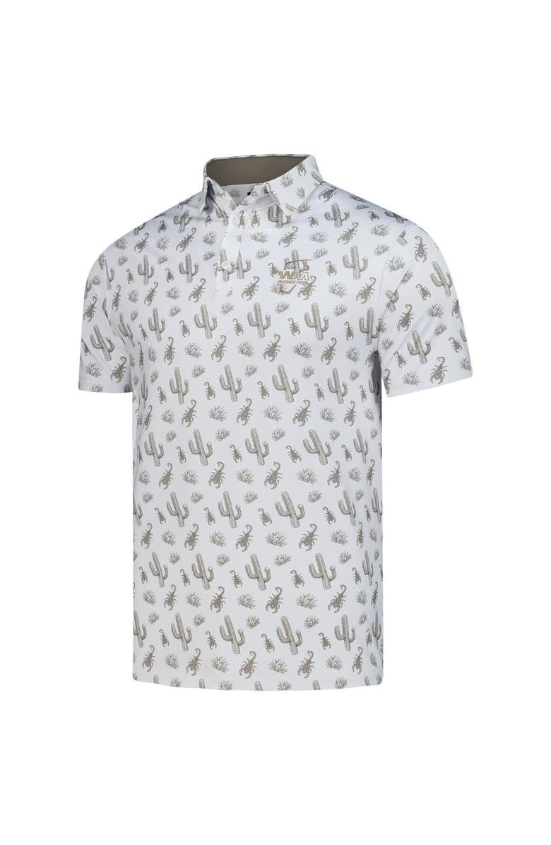 FLOMOTION Men's Flomotion Gray WM Phoenix Open Calyspo Cactus Polo, Alternate, color, Gray