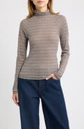 rag & bone Shaw Paneled Plaid Turtleneck T-Shirt
