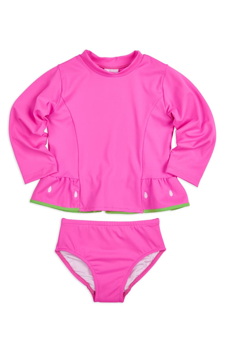 Florence Eiseman Rashguard With Watermelon Seeds, Main, color, Fuchsia
