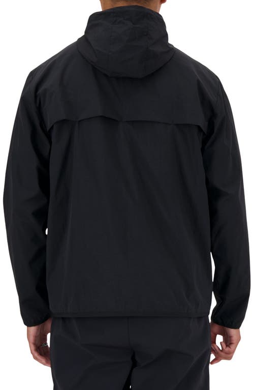 New Balance Athletics Woven Nylon Hooded Jacket In Black