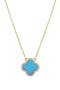 Initial Clover Pendant Necklace