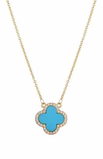 Adornia Initial Clover Pendant Necklace