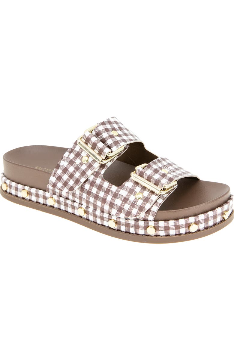 BCBGeneration Bamba Slide Sandal, Main, color, Brown/ White