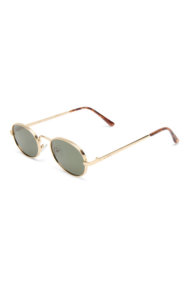 Regulus 49mm Small Oval Sunglasses, Alternate, color, GOLD/GREEN MONO