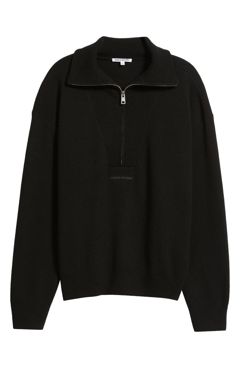 Brooklyn Industries Half Zip Sweater, Main, color, Black