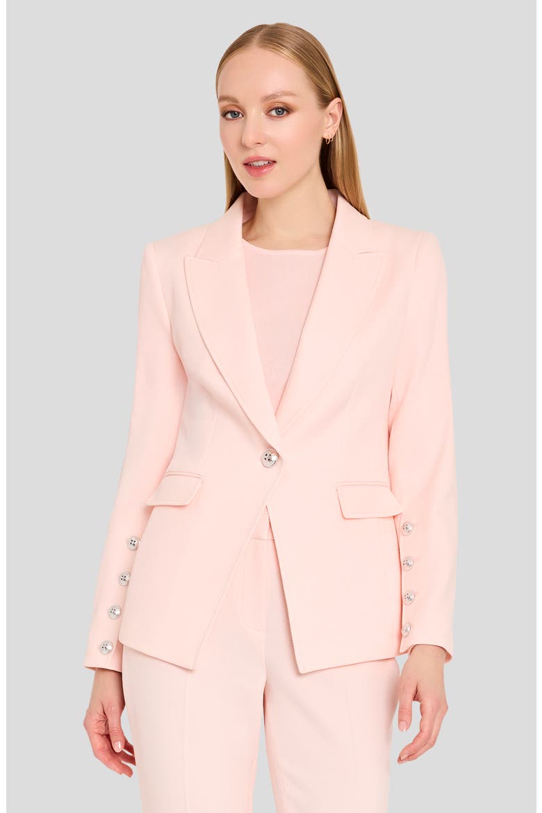 One-Button Blazer, Alternate, color, TEA ROSE