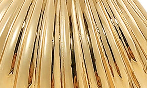 Ettika Ribbed Dome Hoop Earrings In Gold