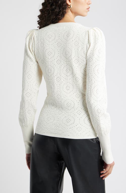 Nordstrom Lacy Open Stitch Sweater In Animal Print