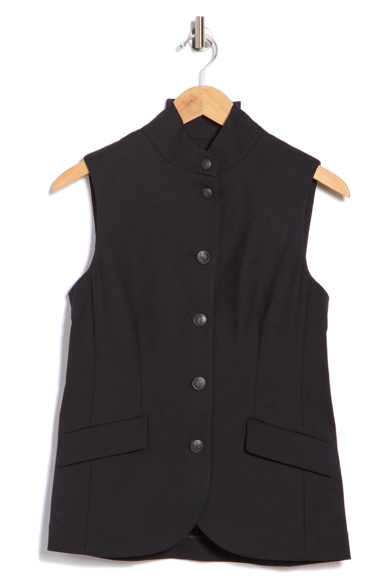 Sadie Wool Blend Vest, Alternate, color, BLACK