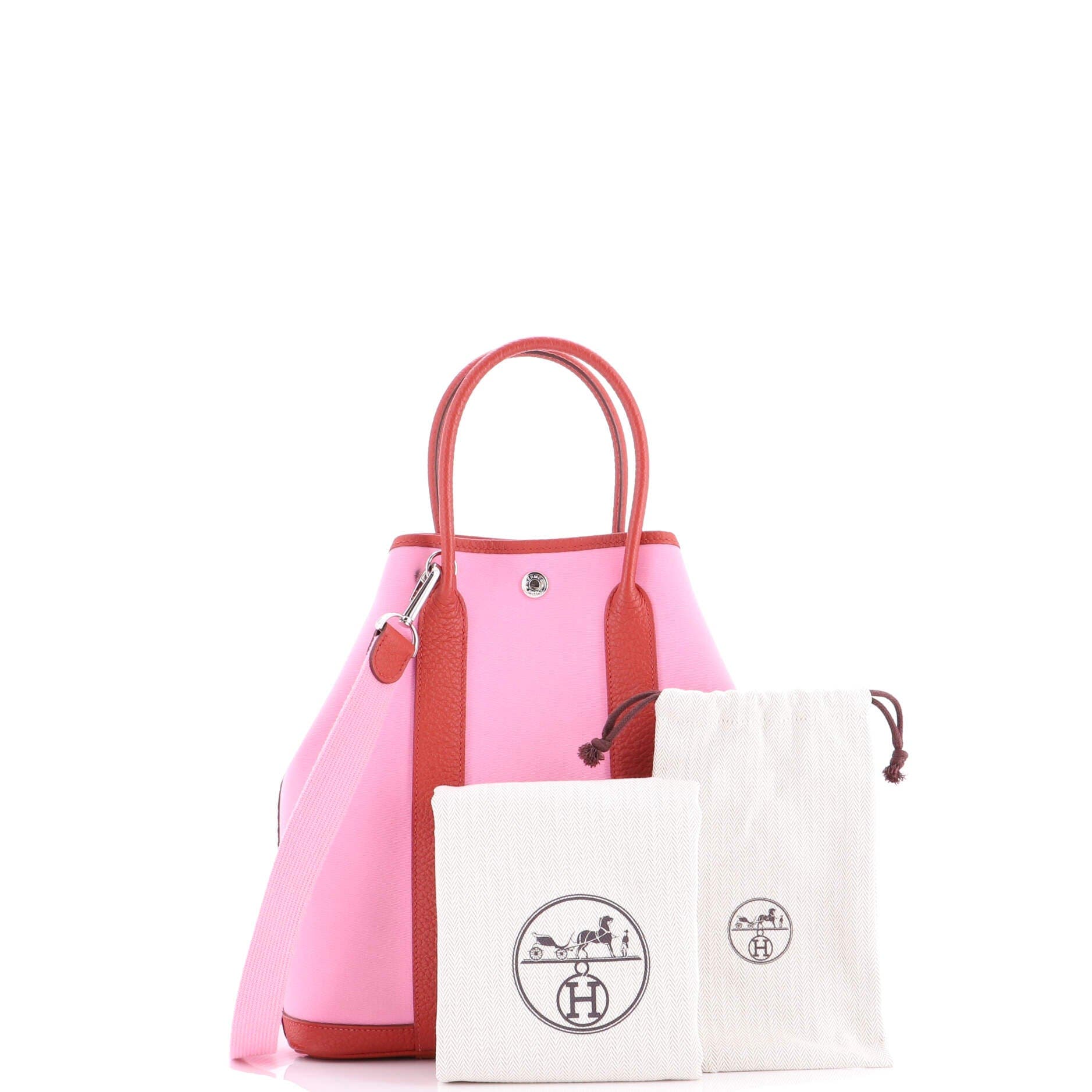 Pre-Owned Hermes Garden File Tote Toile and Leather 28, Alternate, color, Mauve Sylvestre