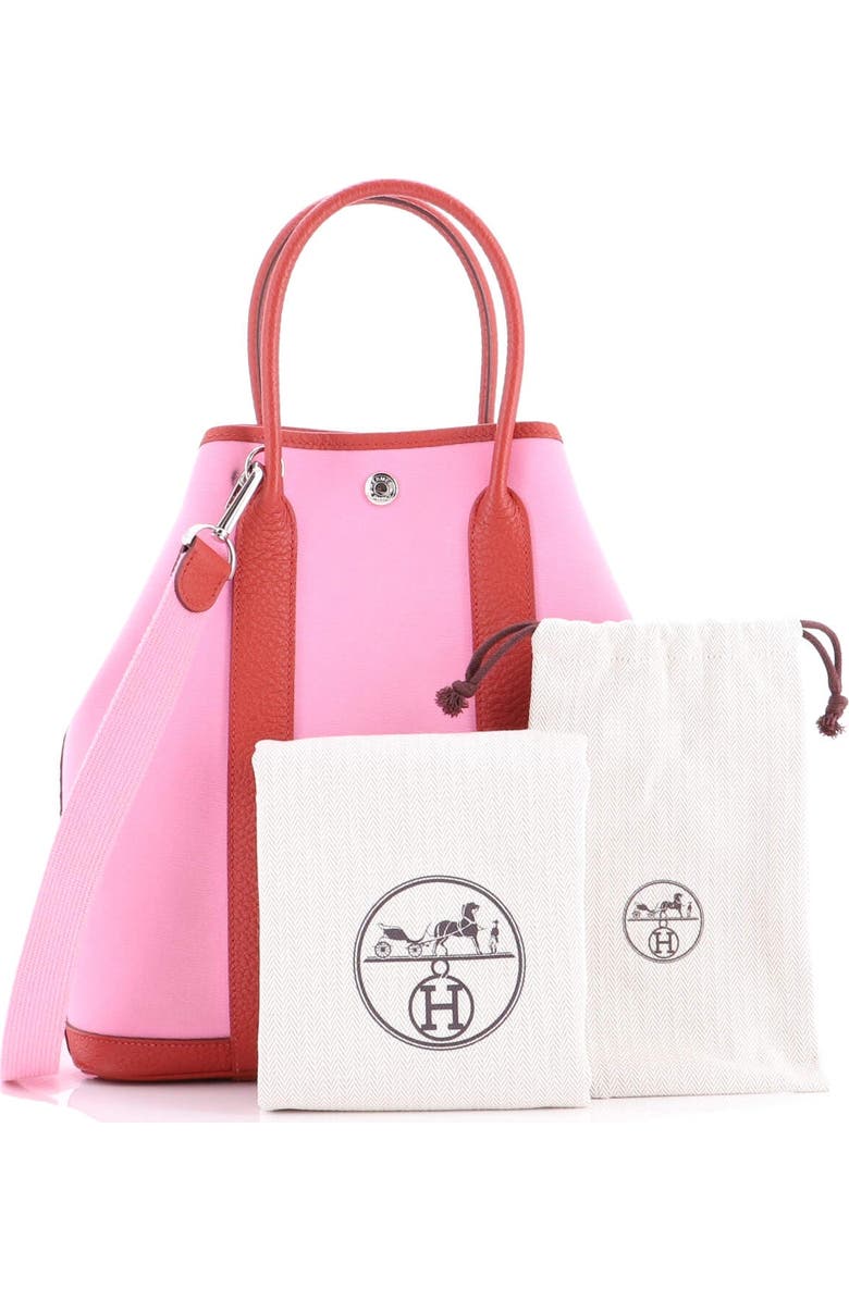 Pre-Owned Hermes Garden File Tote Toile and Leather 28, Alternate, color, Mauve Sylvestre
