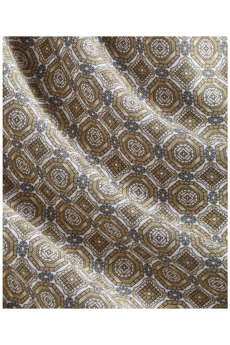 Geometric Print Cotton Sport Shirt, Alternate, color, DUNE