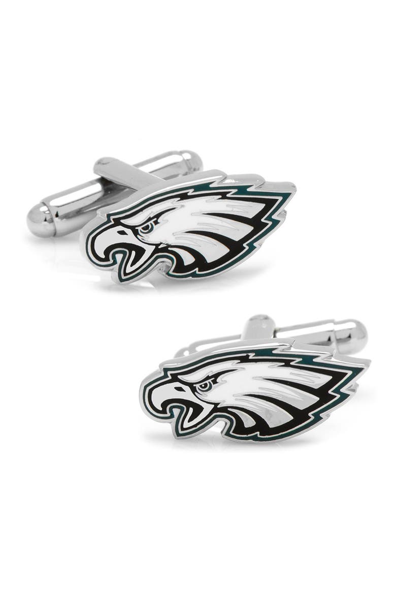 Cufflinks, Inc. NFL Philadelphia Eagles Cuff Links & Lapel Pin Gift Set, Alternate, color, Silver Multi