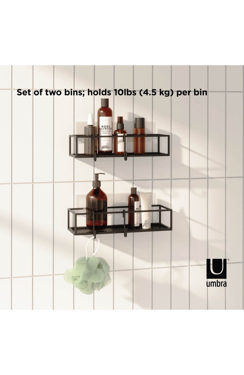 Umbra Set of 2 Cubiko Shower Bins, Alternate, color,