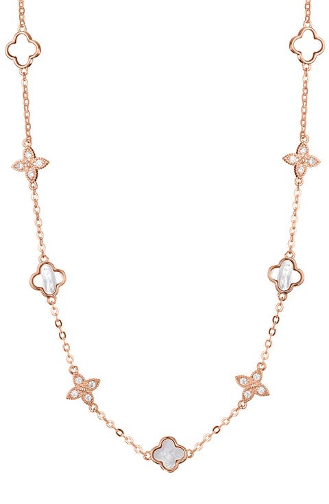Mother of Pearl Station Necklace