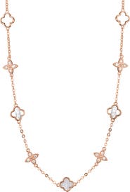 Adornia Mother of Pearl Station Necklace