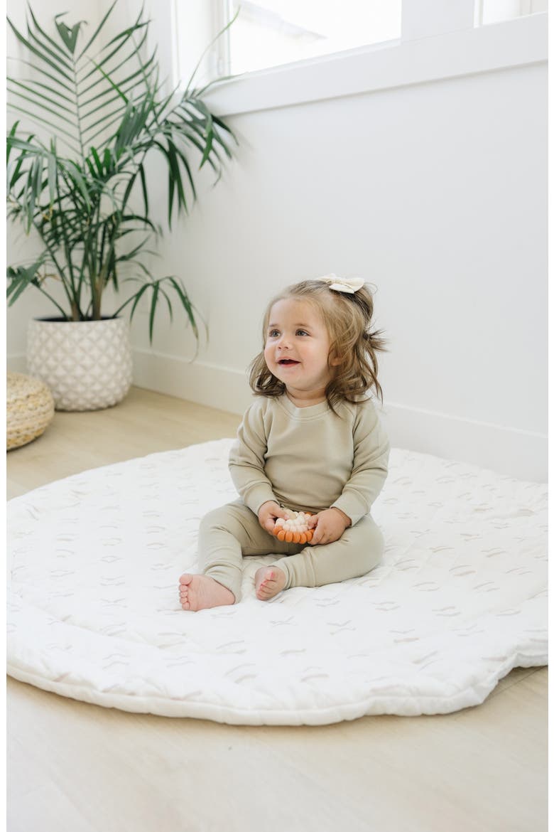 Round Baby Play Mat, Alternate, color, NEUTRAL LINE