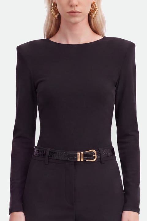 Eyelet Lace Up Blouse