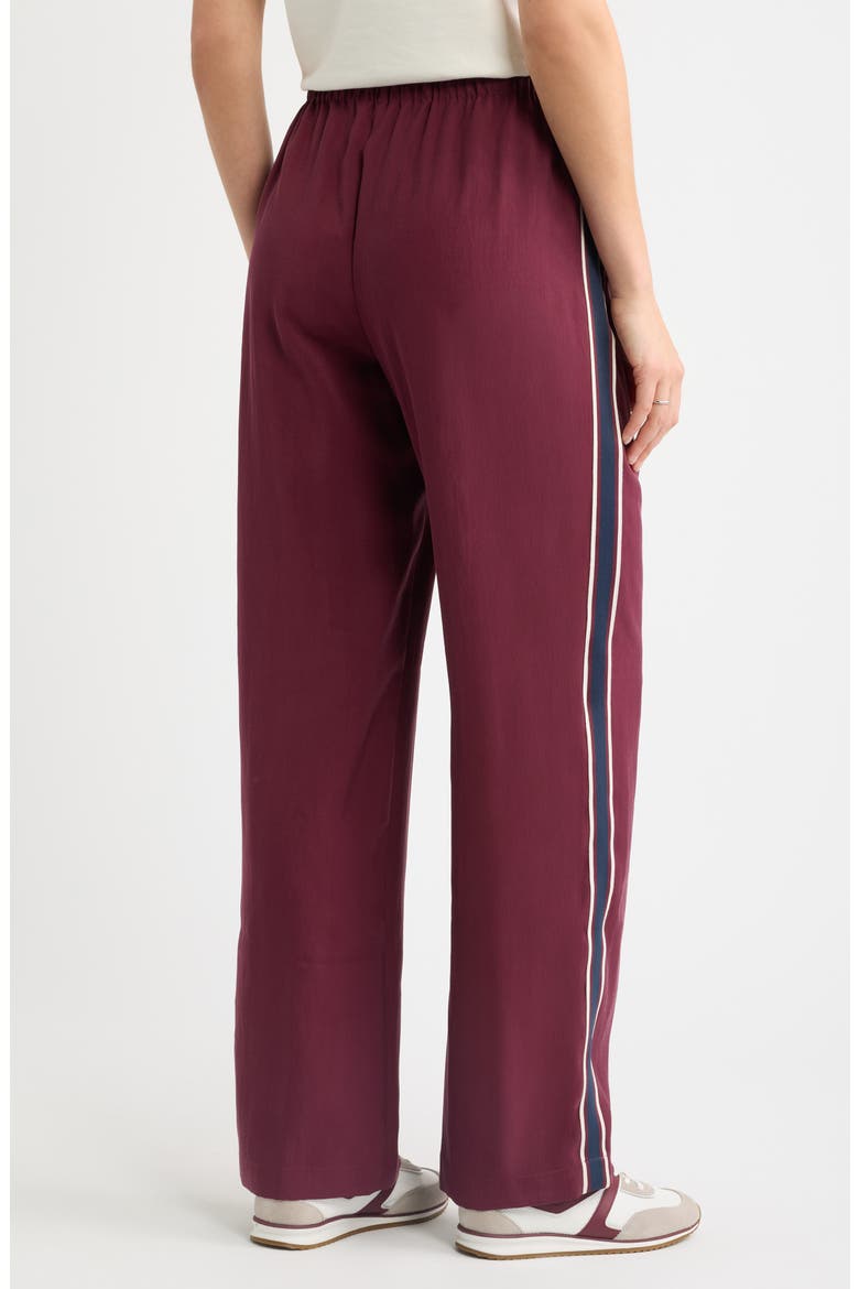 Pull-On Straight Leg Twill Pants, Alternate, color, BURGUNDY LONDON