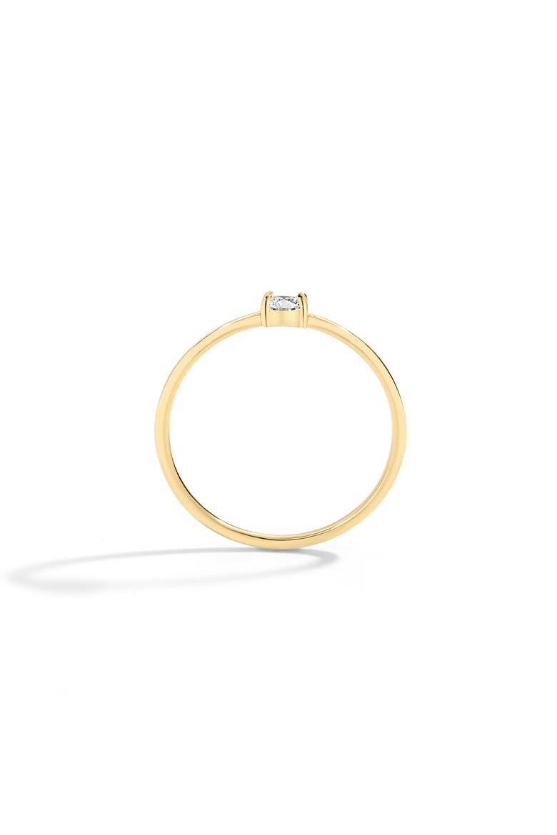 Dainty Baguette Cubic Zirconia Stacking Ring, Alternate, color, 18k Gold over Sterling Silver