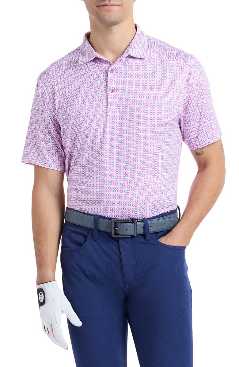 Robert Graham Tilford Performance Golf Polo, Main, color, Multi