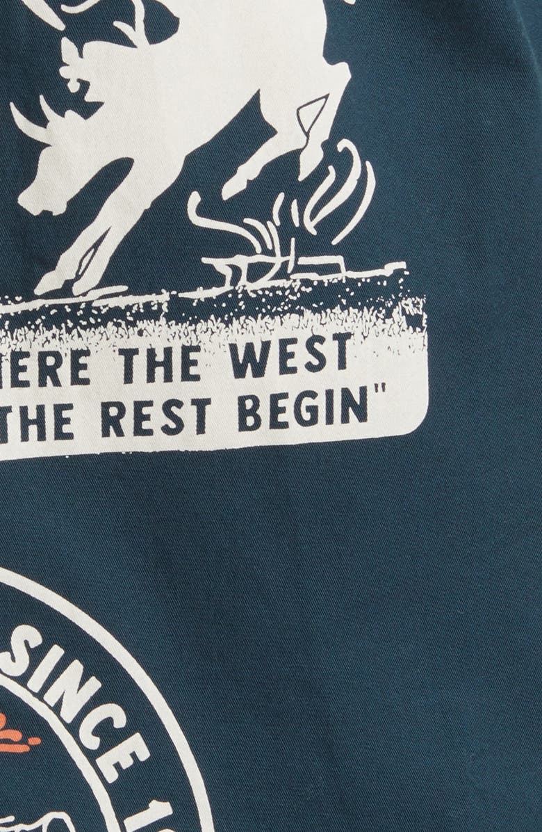 Dickies Greensburg Print Short Sleeve Cotton Button-Up Shirt, Alternate, color,