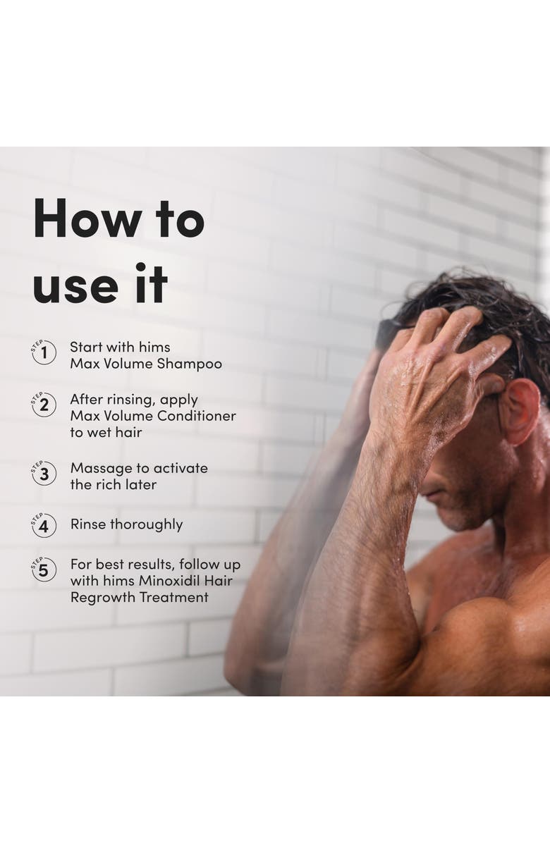 HIMS & HERS Max Volume Conditioner Moisturizing, Shine-Enhancing, Citrus Spice Formula, Alternate, color, Beige