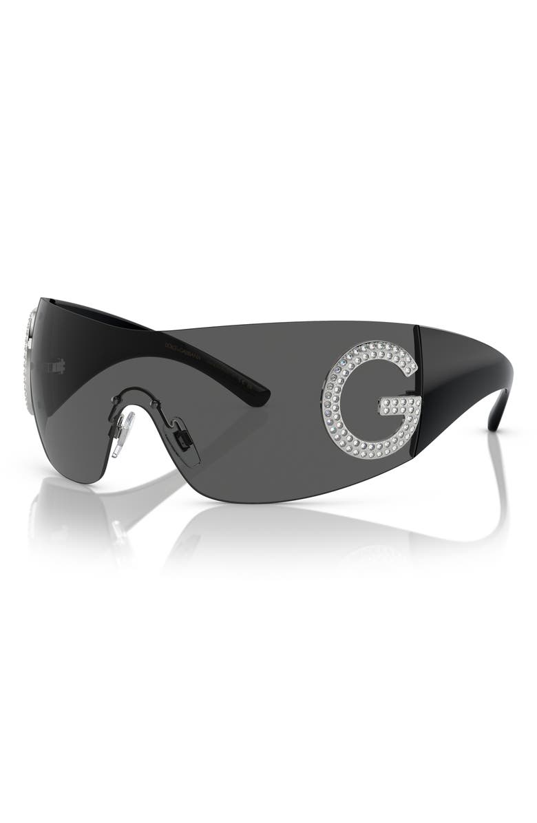 Dolce&Gabbana Shield Sunglasses, Alternate, color, 