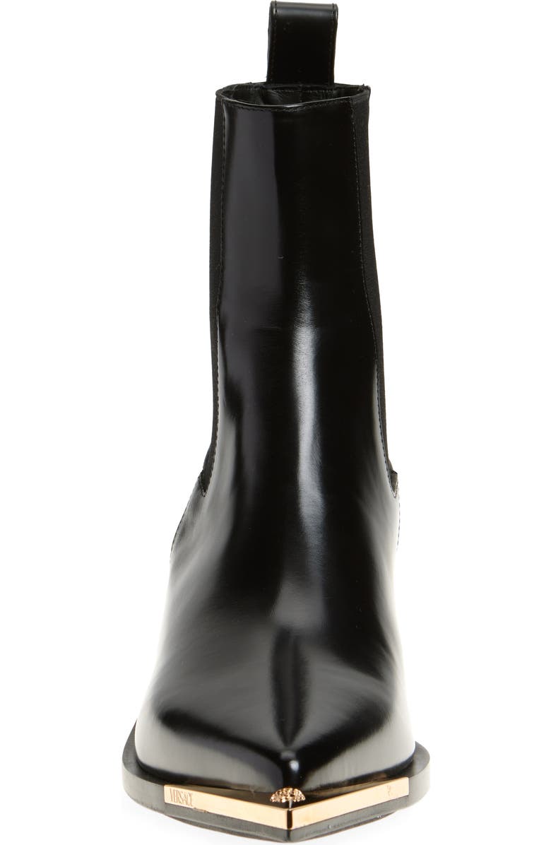 Versace Arrow Pointed Toe Boot, Alternate, color,