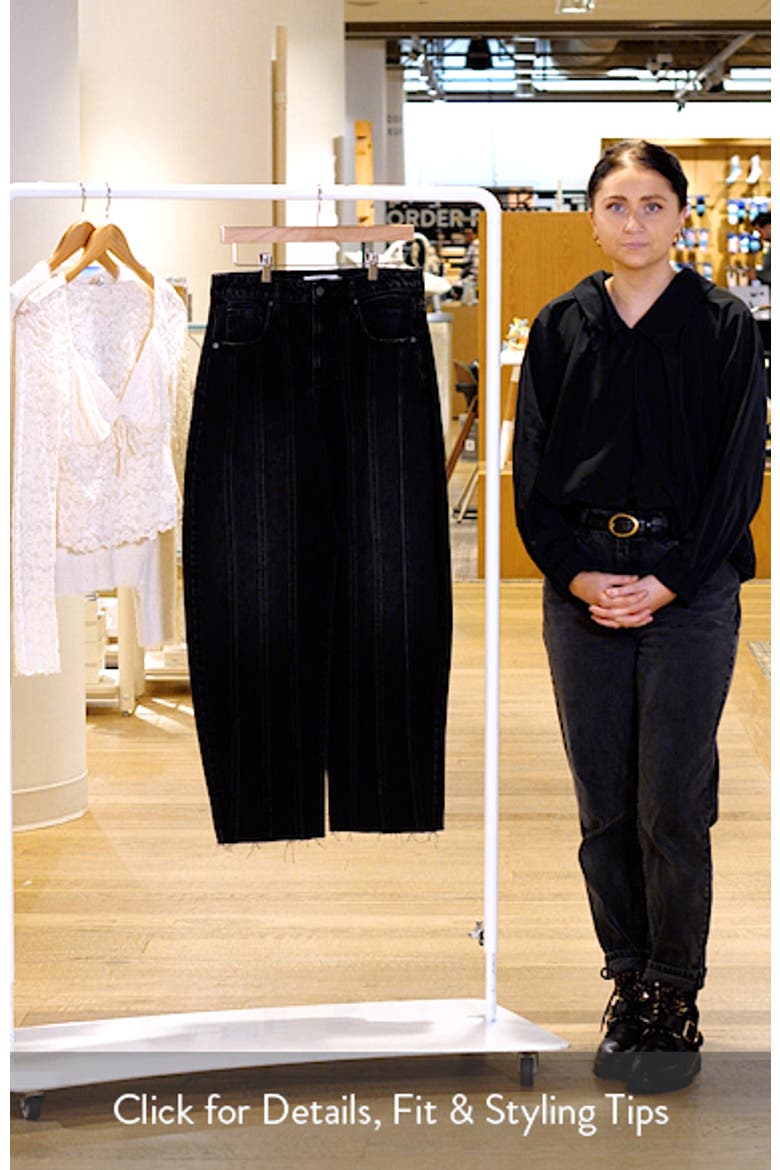 Seamed Ankle Barrel Leg Jeans video