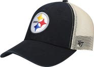 '47 Men's '47 Black Pittsburgh Steelers Flagship MVP Snapback Hat