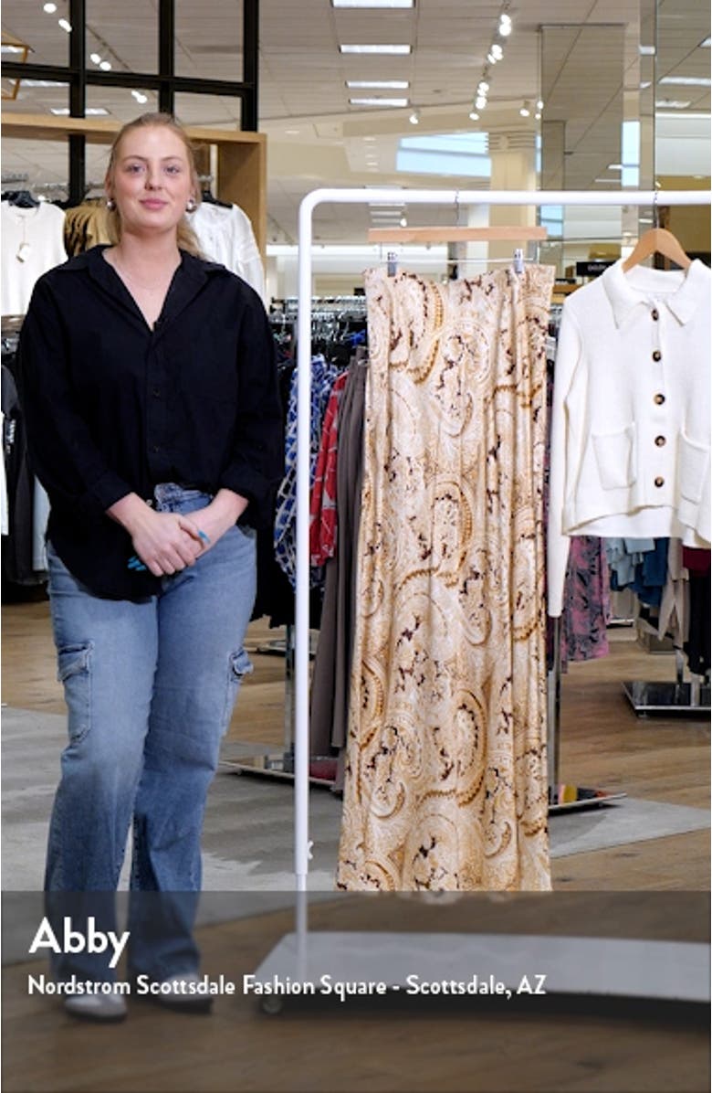 Zeta Paisley Satin Maxi Skirt, sales video thumbnail