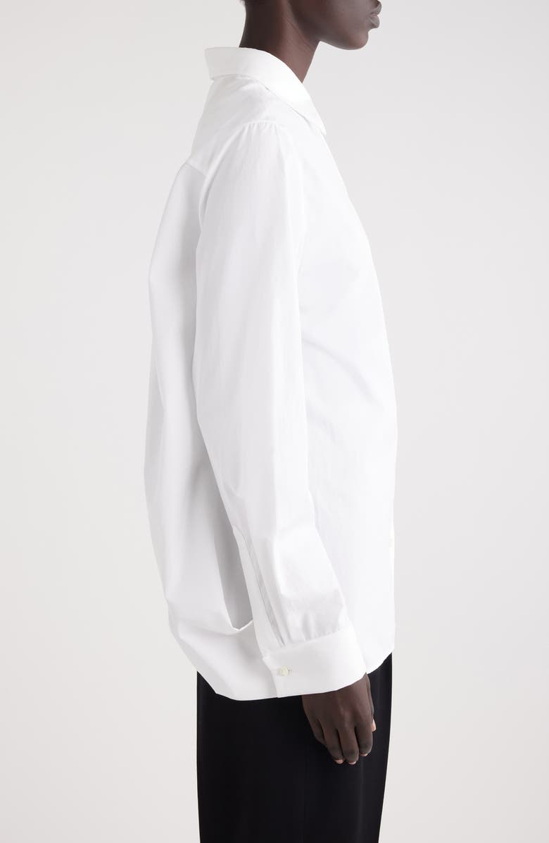 Givenchy Oversize Split Back Cotton Button-Up Shirt, Alternate, color, 
