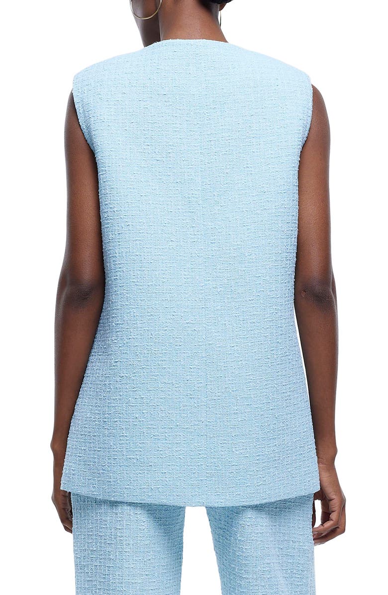 River Island Cotton Blend Bouclé Vest, Alternate, color, 