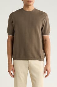 Emporio Armani Tipped Chevron Knit T-Shirt