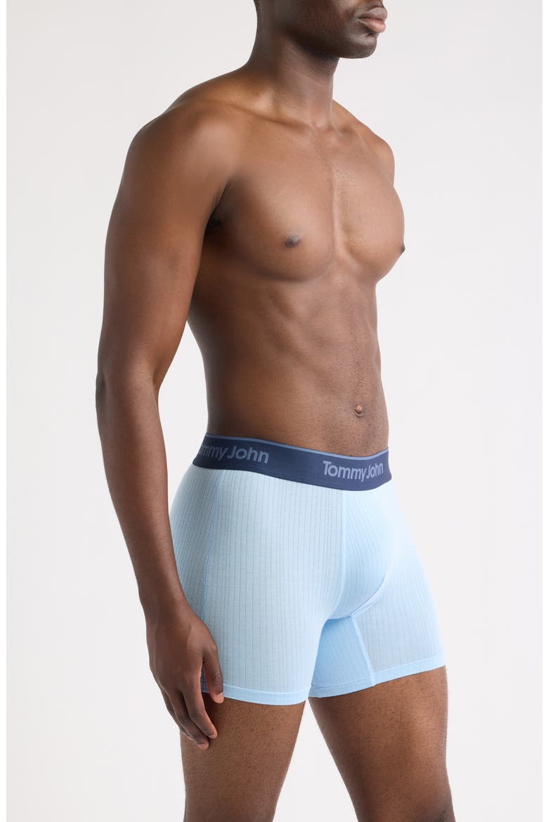 3-Pack Second Skin Luxe Rib Boxer Briefs, Alternate, color, DRESS BL, BL QRTZ, DUTCH CANAL