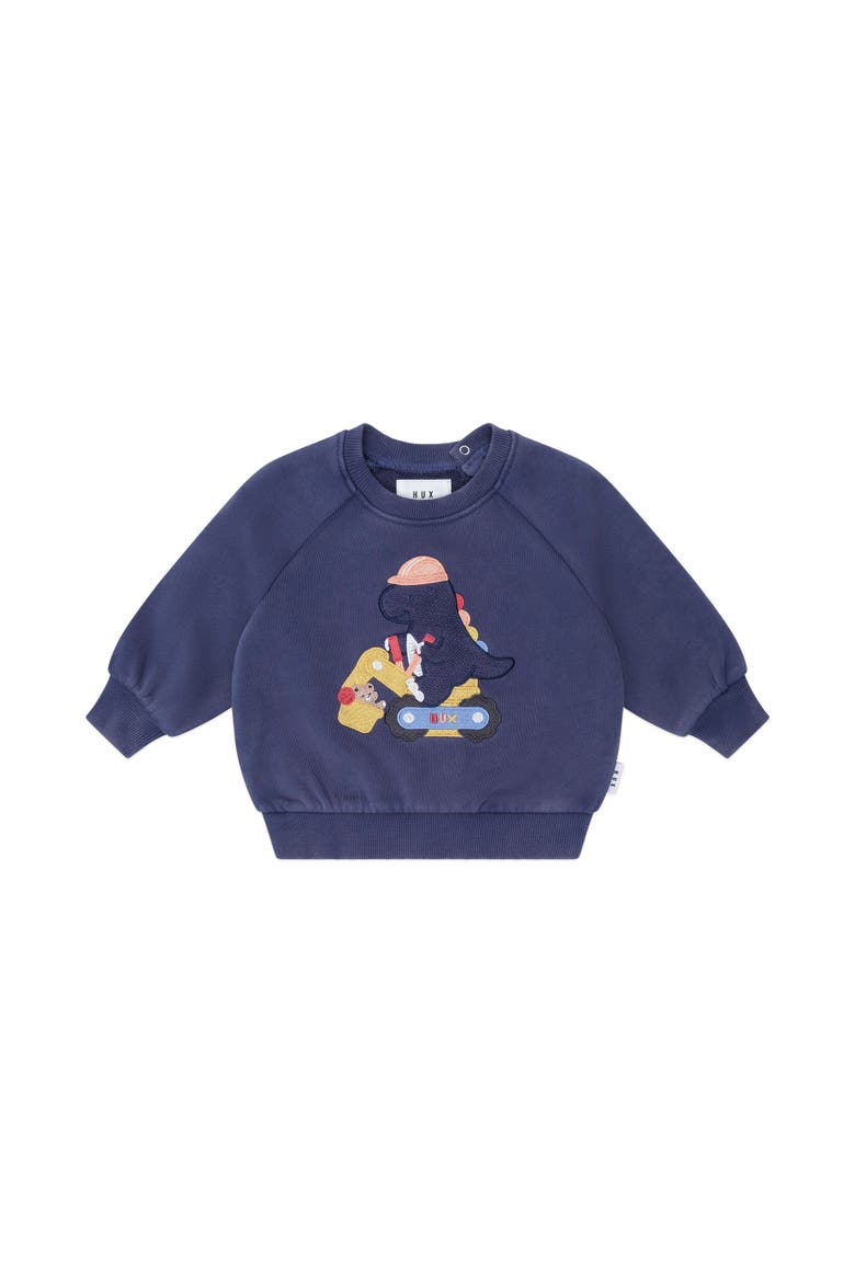 Tradie Dino Sweatshirt, Main, color, Washed Navy