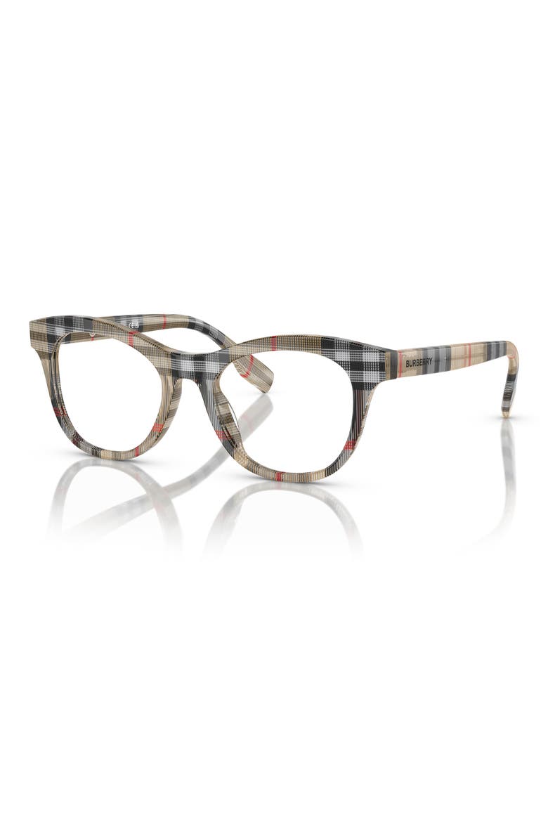 46mm Cat Eye Optical Glasses, Alternate, color, VINTAGE CHECK / DEMO LENS