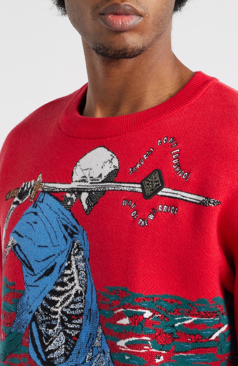 VERYRARE Skeleton Bushido Sweatshirt, Alternate, color, Red